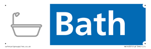 Bath Illustrated Dementia Friendly Sign NHS Style Blue